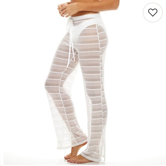 Jordan Taylor White Crochet Swim Cover-Up Pants – NWT - Picture 1 of 6